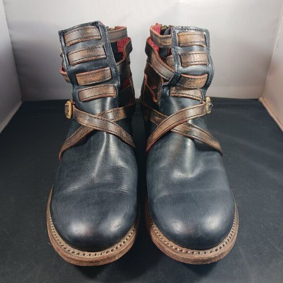 Freebird by Steven Stair Navy Blue Leather Ankle Boot size 6 - Picture 3 of 12